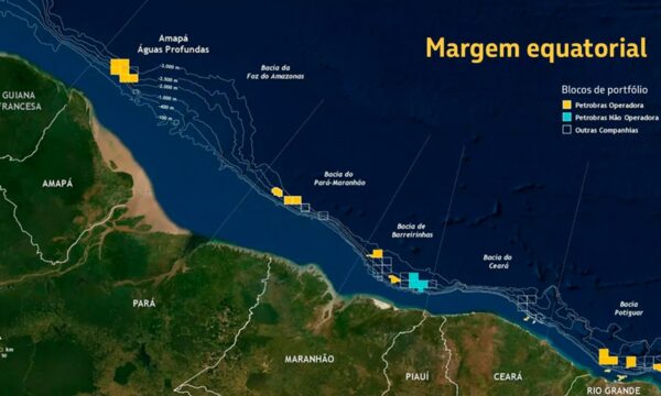 Petrobras vai perfurar 3 novos poços na Foz do Amazonas a partir de janeiro
